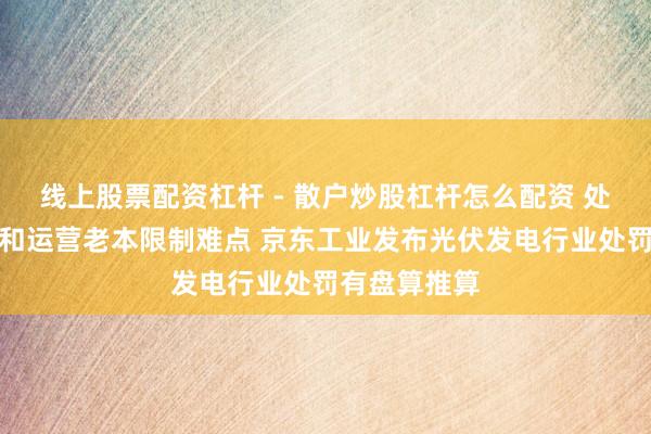 线上股票配资杠杆 - 散户炒股杠杆怎么配资 处罚供需失衡和运营老本限制难点 京东工业发布光伏发电行业处罚有盘算推算